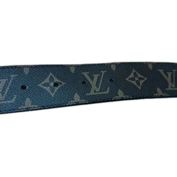 Louis Vuitton Reversible Brown/ Black (Unisex)Monogram LV Logo Belt Sz 95/38 LV - Picture 6 of 7
